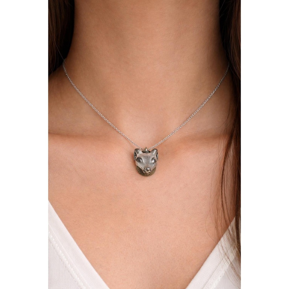 925 Sterling Silver Capricorn Zodiac Harmony Necklace Pendant